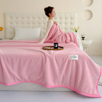 Coperta calda in pile bifacciale
