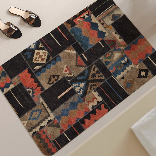 Tappetino da bagno antiscivolo morbido geometrico di lusso