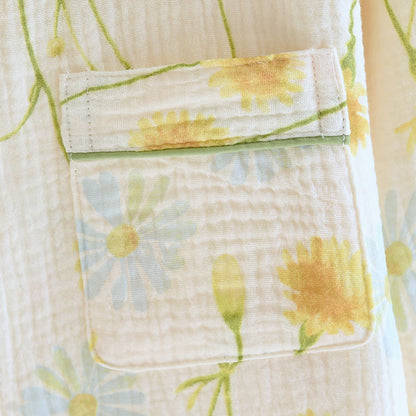 Pigiama in cardigan di garza di cotone Rural Daisy