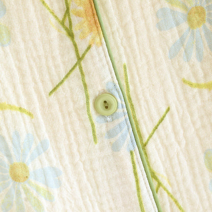 Pigiama in cardigan di garza di cotone Rural Daisy