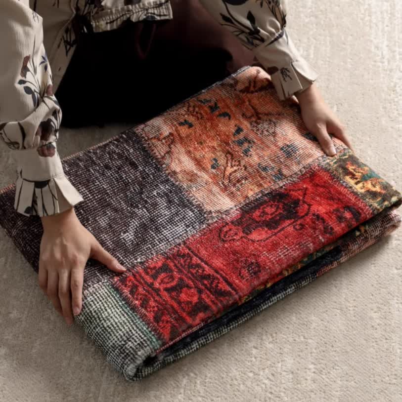 Tappeto antiscivolo patchwork vintage