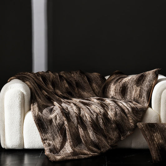 Coperta da divano vintage in morbido velluto