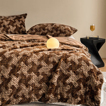 Coperta da divano in velluto a forma di mulino a vento