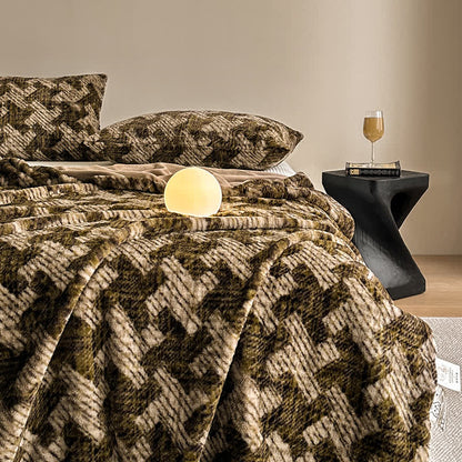 Coperta da divano in velluto a forma di mulino a vento