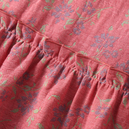 Camicia da notte in morbido cotone jacquard tinto in filo