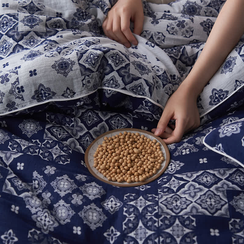 Trapunta invernale calda in garza di cotone e cashmere