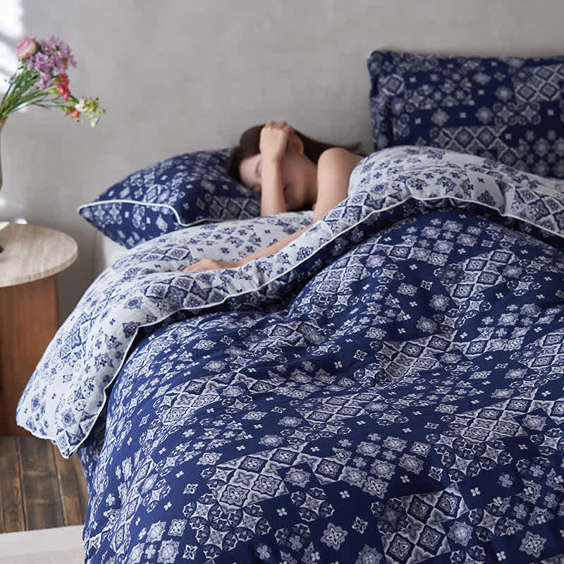 Trapunta invernale calda in garza di cotone e cashmere