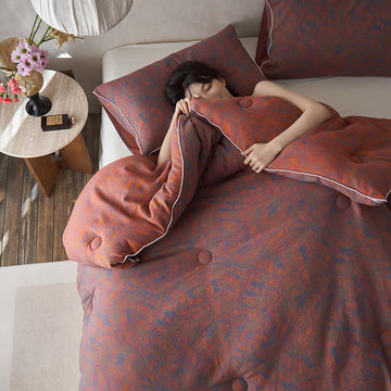 Trapunta calda vintage in garza di cotone e cashmere