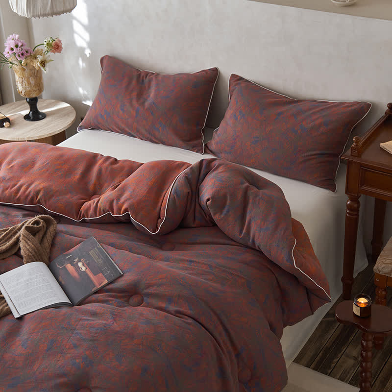 Trapunta calda vintage in garza di cotone e cashmere