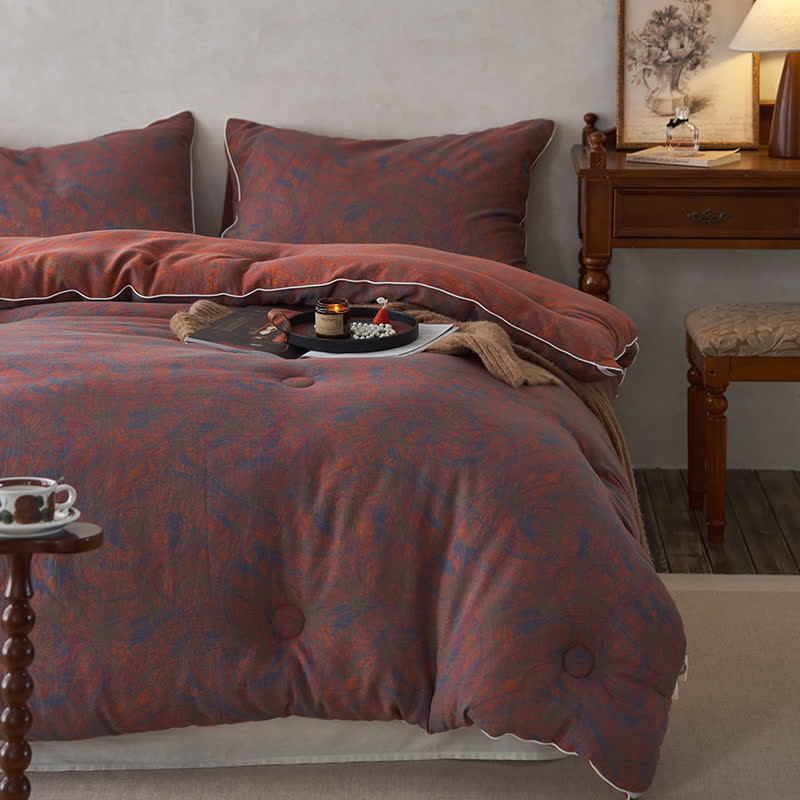Trapunta calda vintage in garza di cotone e cashmere