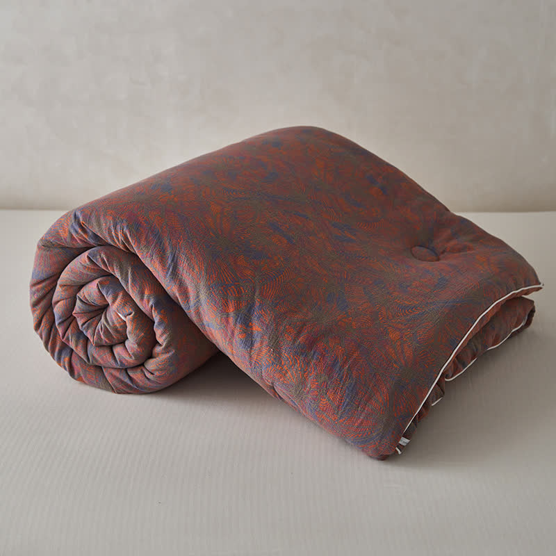 Trapunta calda vintage in garza di cotone e cashmere