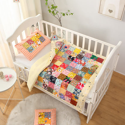 Trapunta per neonati in patchwork di puro cotone pastorale