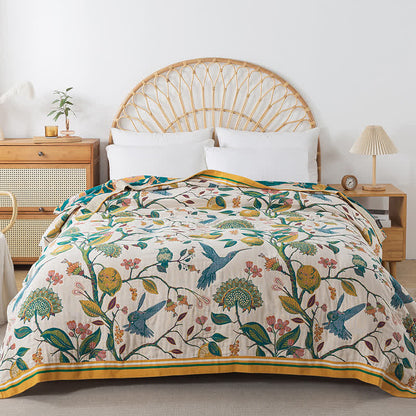 Coperta reversibile in garza di cotone pastorale