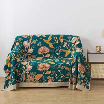 Coperta reversibile in garza di cotone pastorale