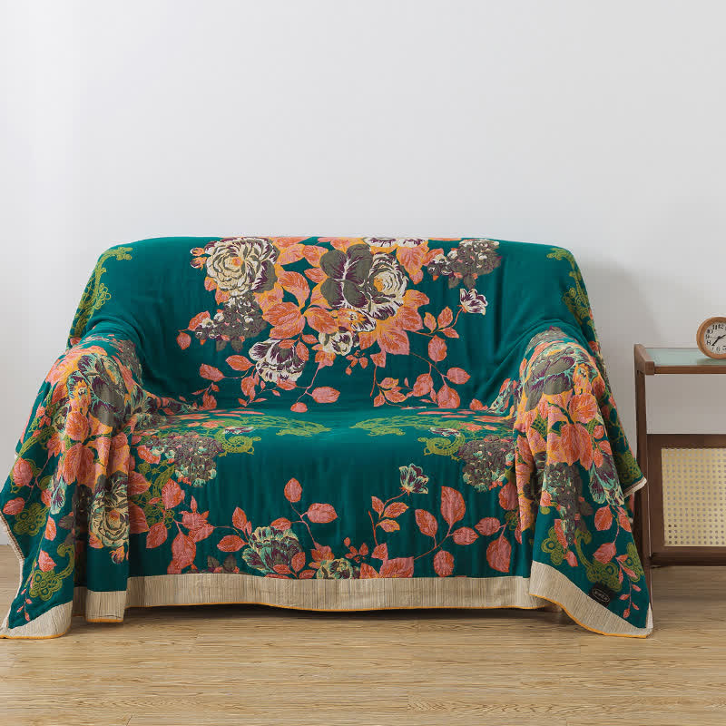 Trapunta reversibile in morbido cotone con elegante rosa
