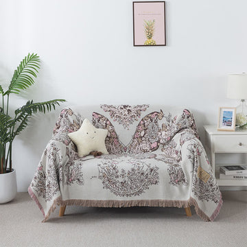 Coperta per divano con nappa a farfalla vintage