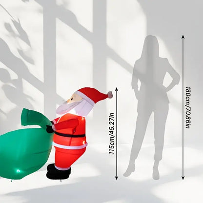 [Spedizione in 24 ore] Decorazione gonfiabile di Babbo Natale con luci a LED