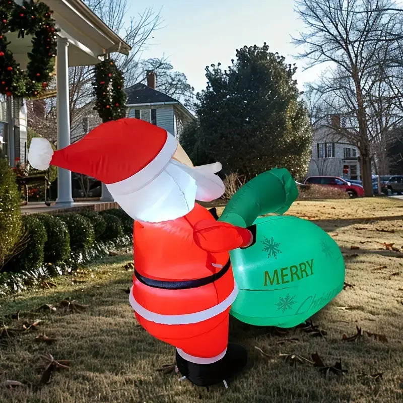[Spedizione in 24 ore] Decorazione gonfiabile di Babbo Natale con luci a LED