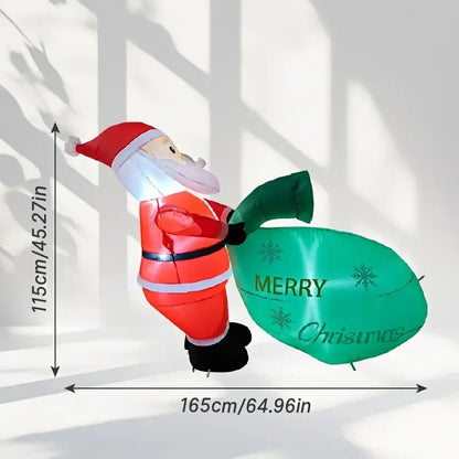 [Spedizione in 24 ore] Decorazione gonfiabile di Babbo Natale con luci a LED