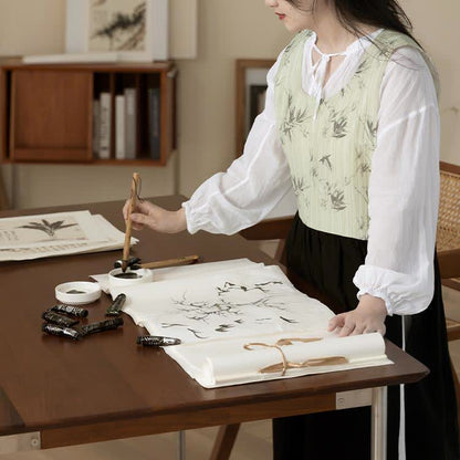 Camice da artista impermeabile in bambù pastorale