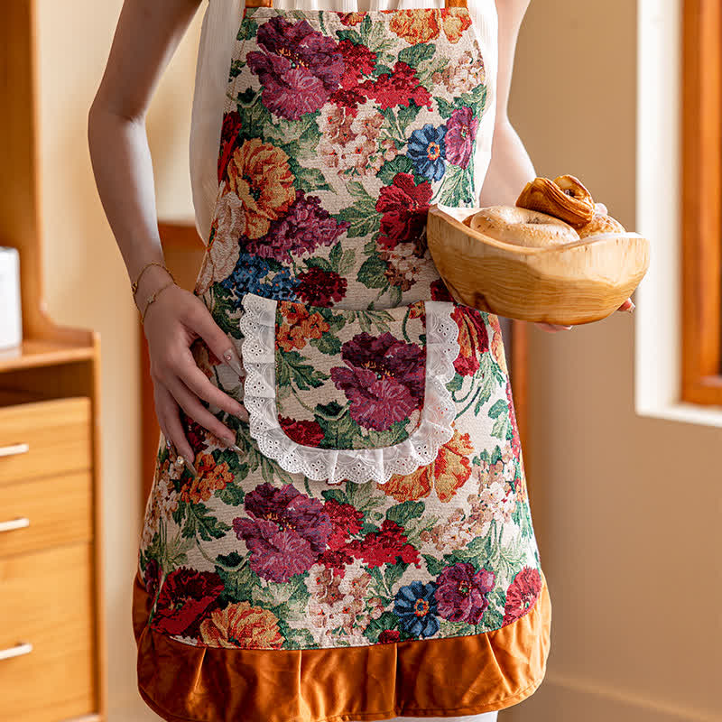 Elegante grembiule da cucina anti-olio per giardinaggio floreale