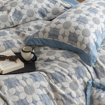 Set di biancheria da letto in garza di cotone Refresh Flower (4 pezzi)
