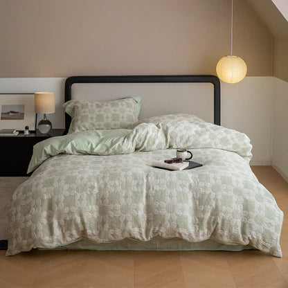 Set di biancheria da letto in garza di cotone Refresh Flower (4 pezzi)
