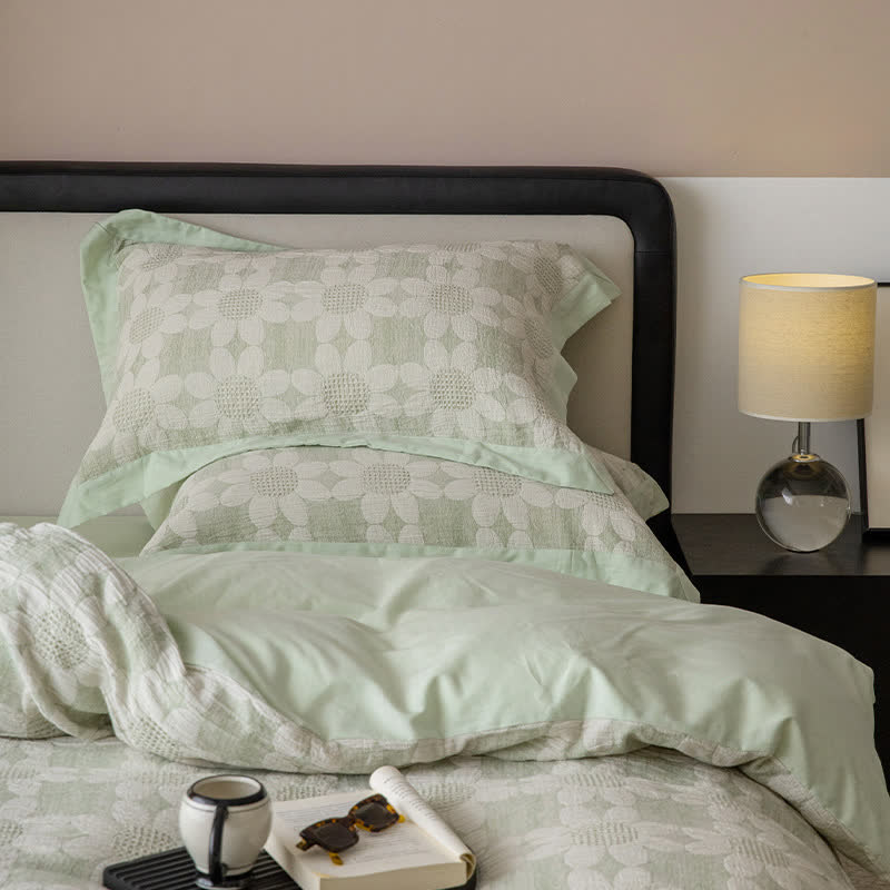Set di biancheria da letto in garza di cotone Refresh Flower (4 pezzi)