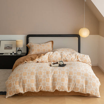 Set di biancheria da letto in garza di cotone Refresh Flower (4 pezzi)