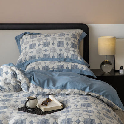 Set di biancheria da letto in garza di cotone Refresh Flower (4 pezzi)