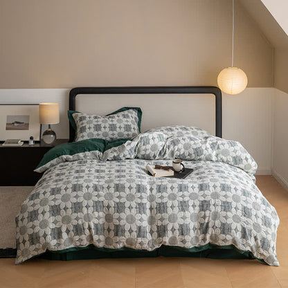 Set di biancheria da letto in garza di cotone Refresh Flower (4 pezzi)