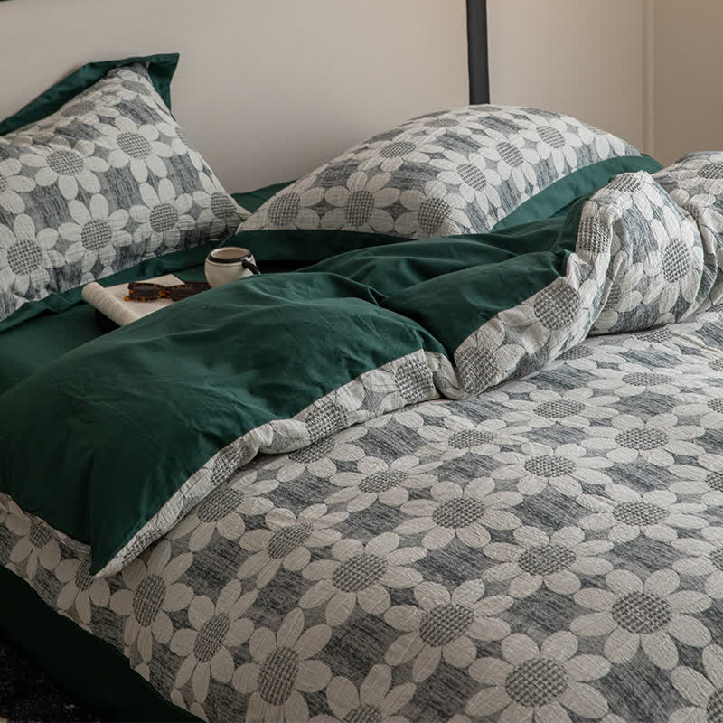 Set di biancheria da letto in garza di cotone Refresh Flower (4 pezzi)