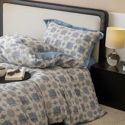 Set di biancheria da letto in garza di cotone Refresh Flower (4 pezzi)