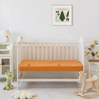 Set di biancheria da letto per culla in cotone con motivo animali della foresta (3 pezzi)