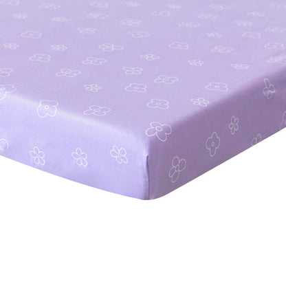 Elegante set di biancheria da letto per culla in puro cotone floreale (3 pezzi)