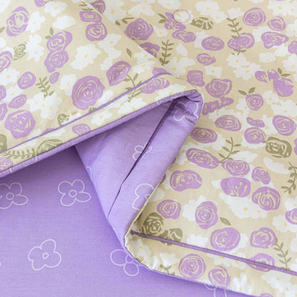 Elegante set di biancheria da letto per culla in puro cotone floreale (3 pezzi)