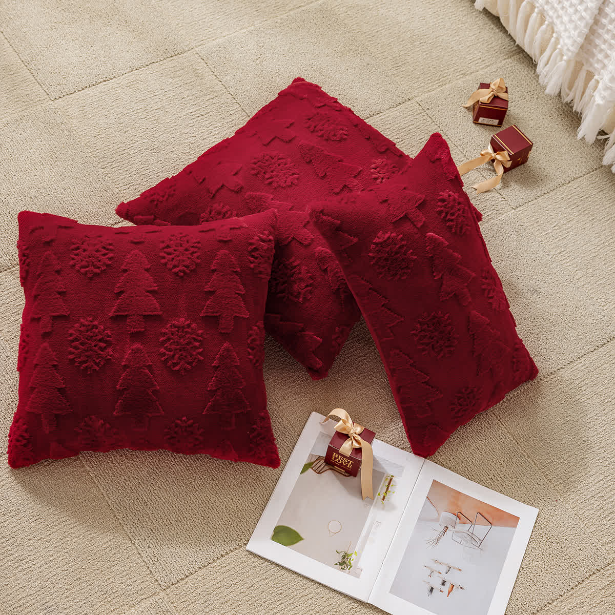 Federa decorativa per albero di Natale jacquard