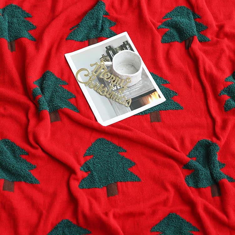 Coperta decorativa per divano a forma di albero di Natale festivo