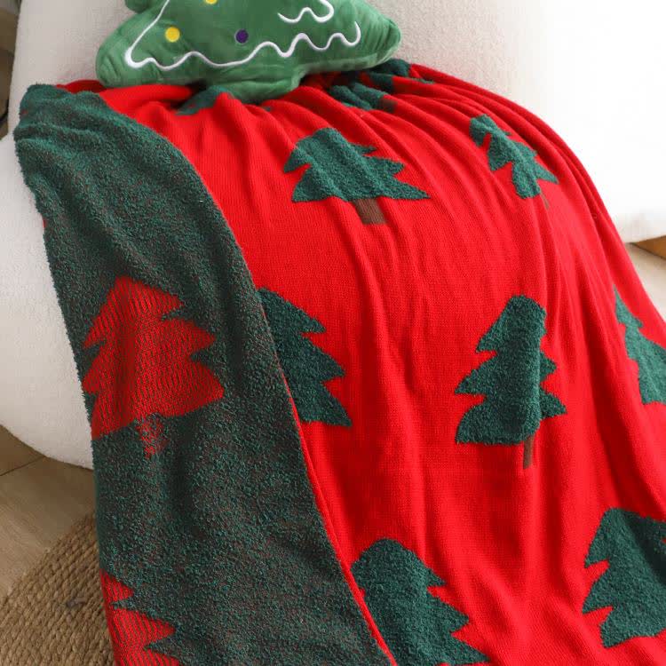 Coperta decorativa per divano a forma di albero di Natale festivo
