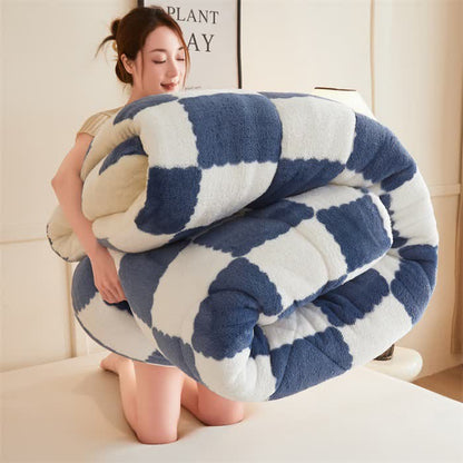 Coperta invernale in pile a scacchiera