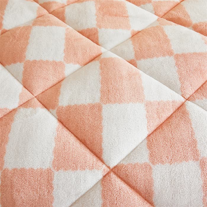 Coperta invernale in pile a scacchiera