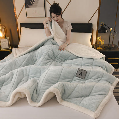 Coperta semplice in pile bifacciale - Azzurro chiaro - 200cm x 230cm - image 19