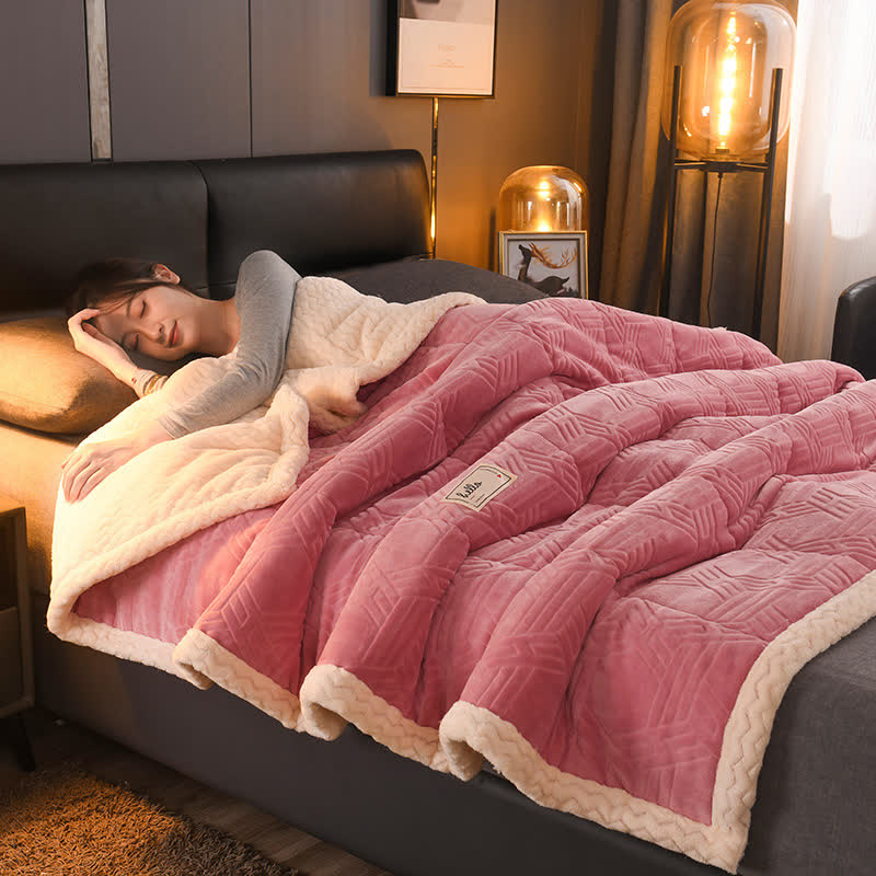 Coperta morbida in velluto bifacciale
