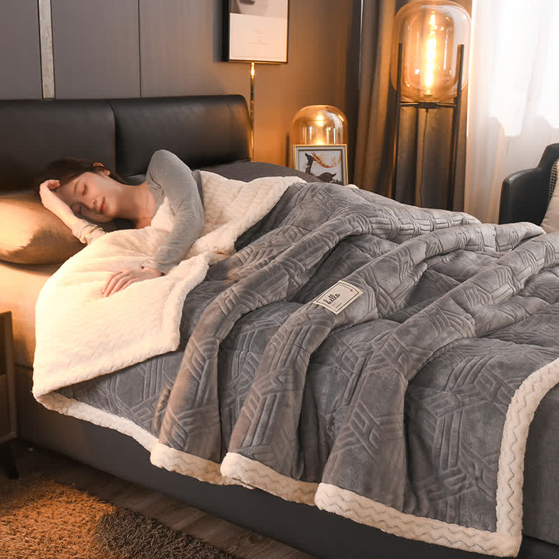 Coperta morbida in velluto bifacciale