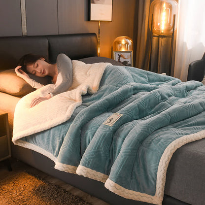 Coperta morbida in velluto bifacciale
