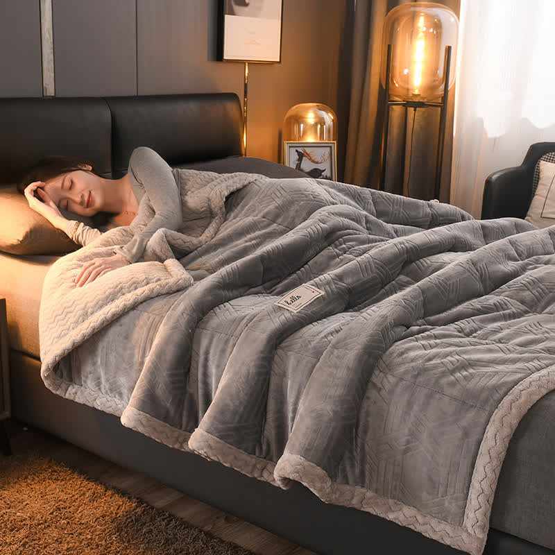 Coperta morbida in velluto bifacciale