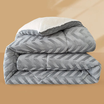 Coperta calda in sherpa con anima trapuntata