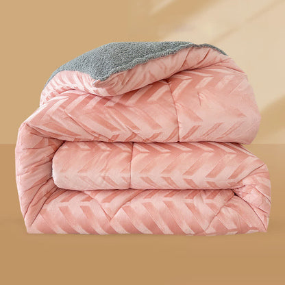 Coperta calda in sherpa con anima trapuntata