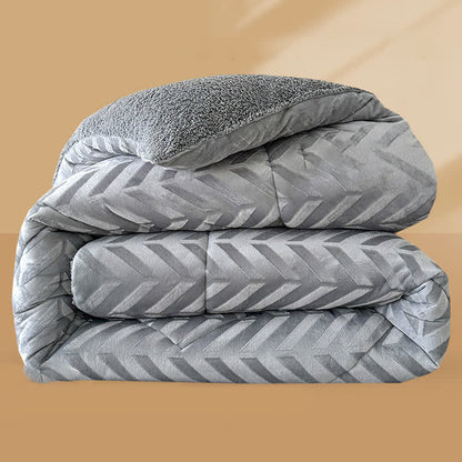 Coperta calda in sherpa con anima trapuntata