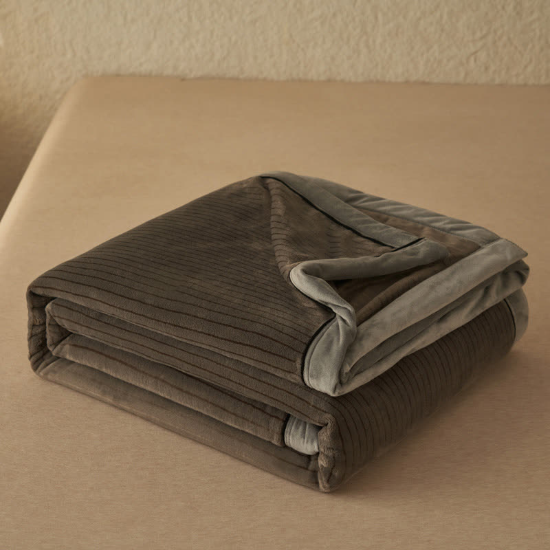 Coperta reversibile in velluto tinta unita